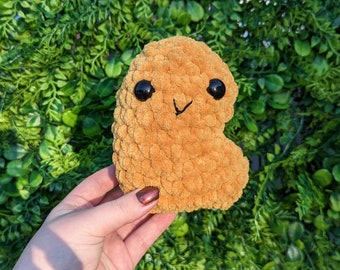 Peluche au crochet avec pépites de poulet pour bébé MTO//nourriture pour pépite faite main amigurumi jouet animal en peluche kawaii mignon cadeau pour elle lui