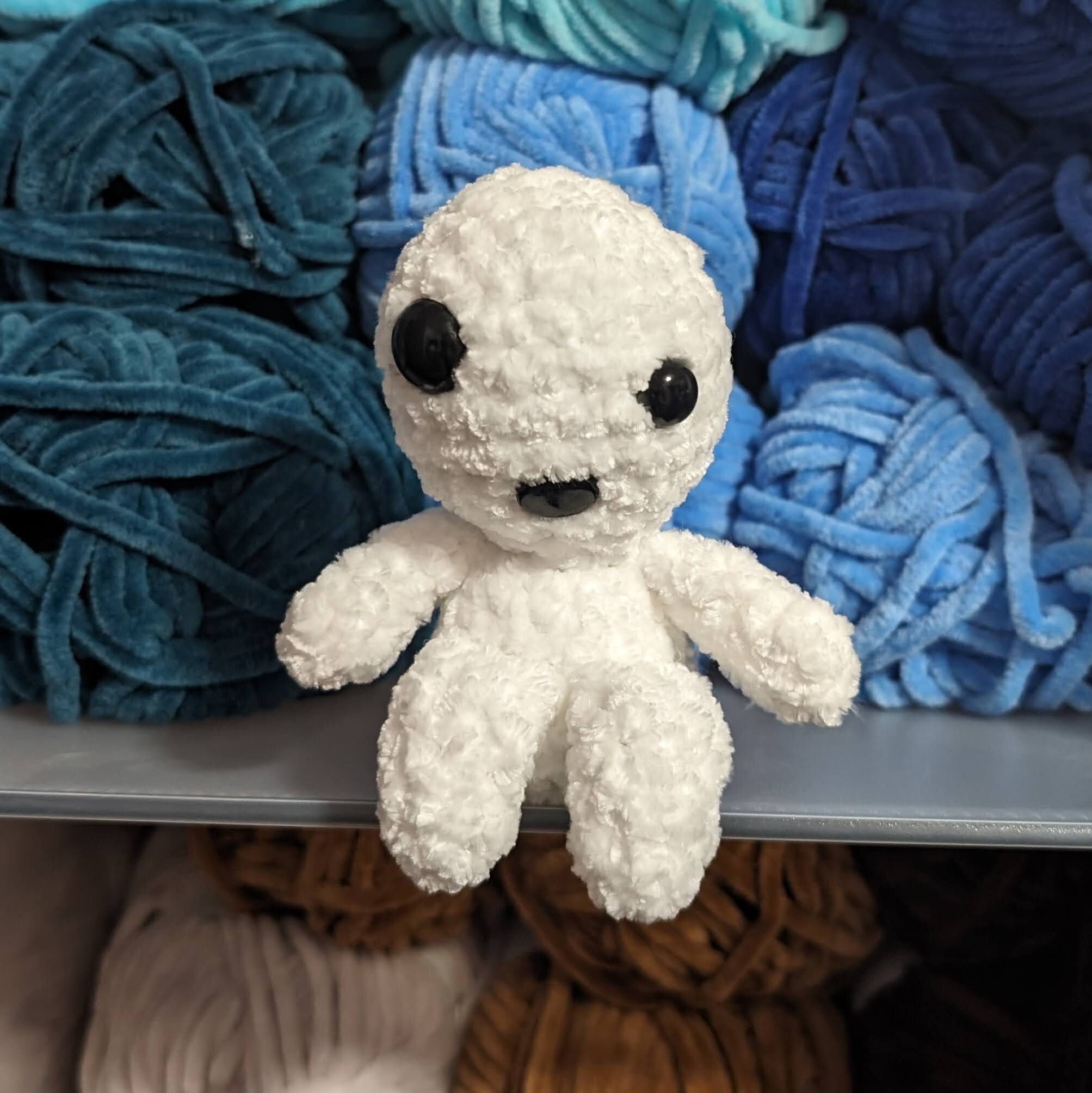 MTO Mini Velvet Kodama Tree Spirit Crochet Plushie // Handmade