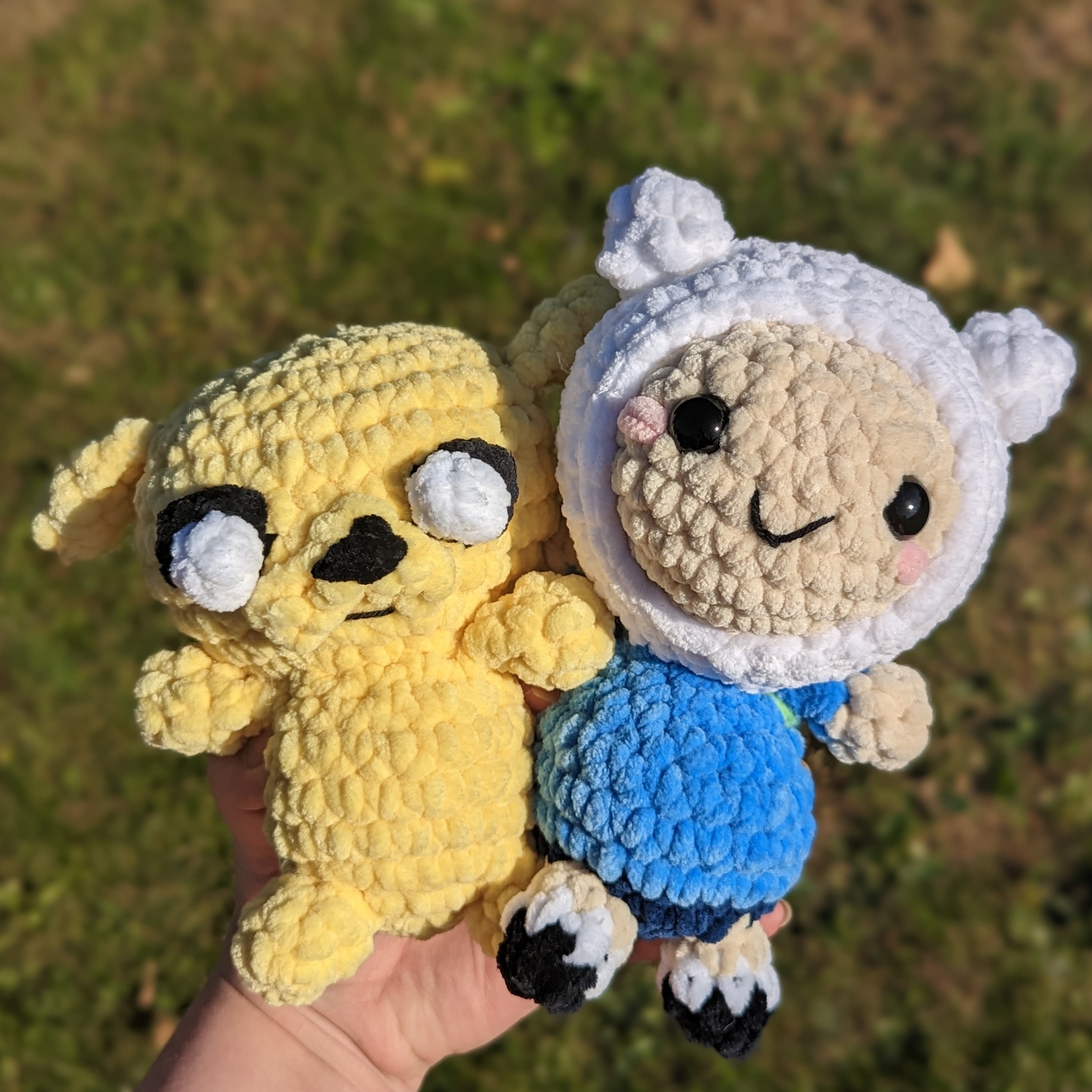 Jake the Dog \u0026 Finn the Human haakpatroonbundel pdf-bestand //  amigurumi-knuffel in chibi-stijl Adventure Time // GEEN FYSIEKE ITEM - Etsy  België, image size:2914x2914