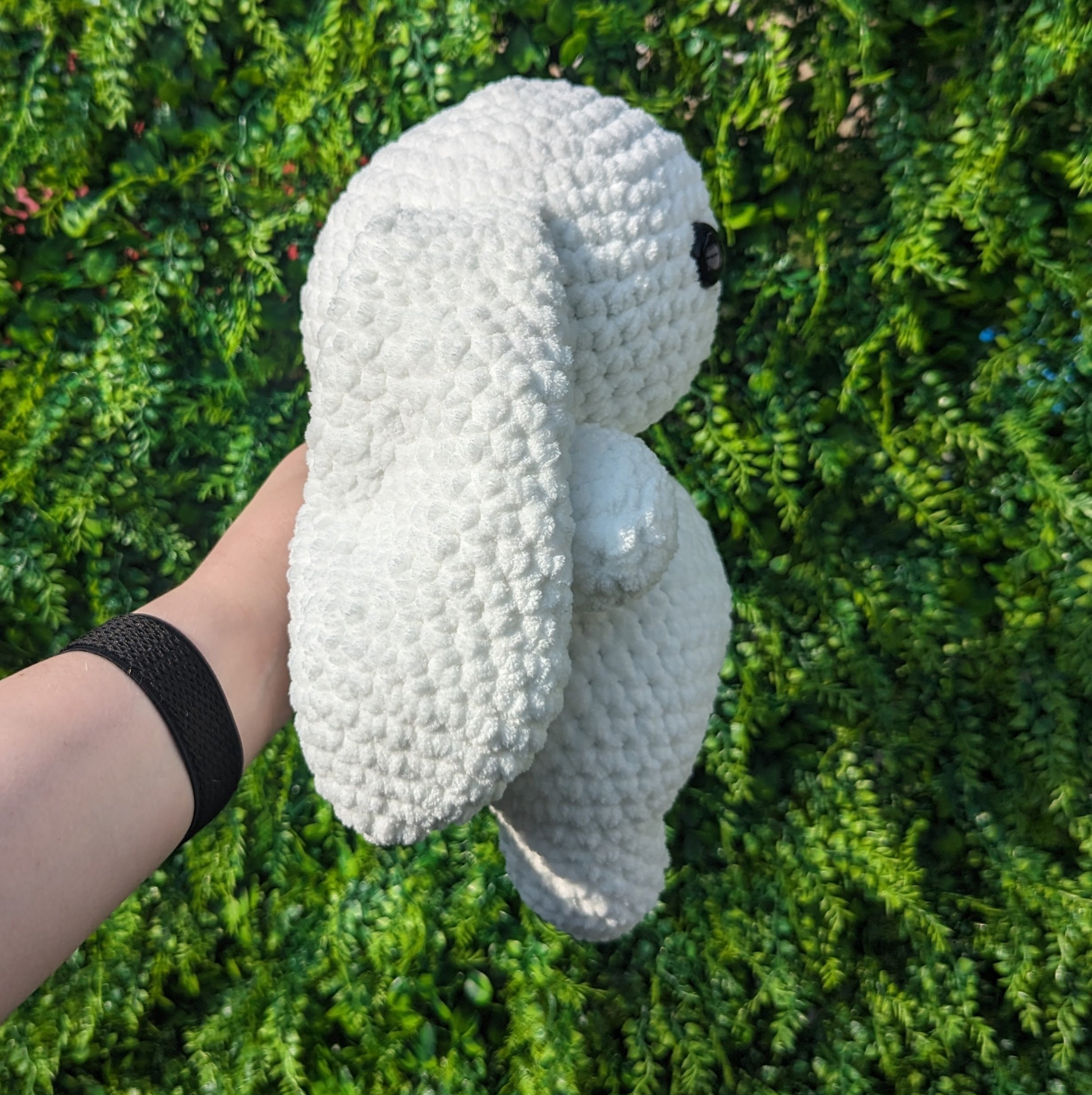MADE TO ORDER Jumbo Kawaii Japanese White Dog Bunny Crochet Plushie –  Delarae's Creations