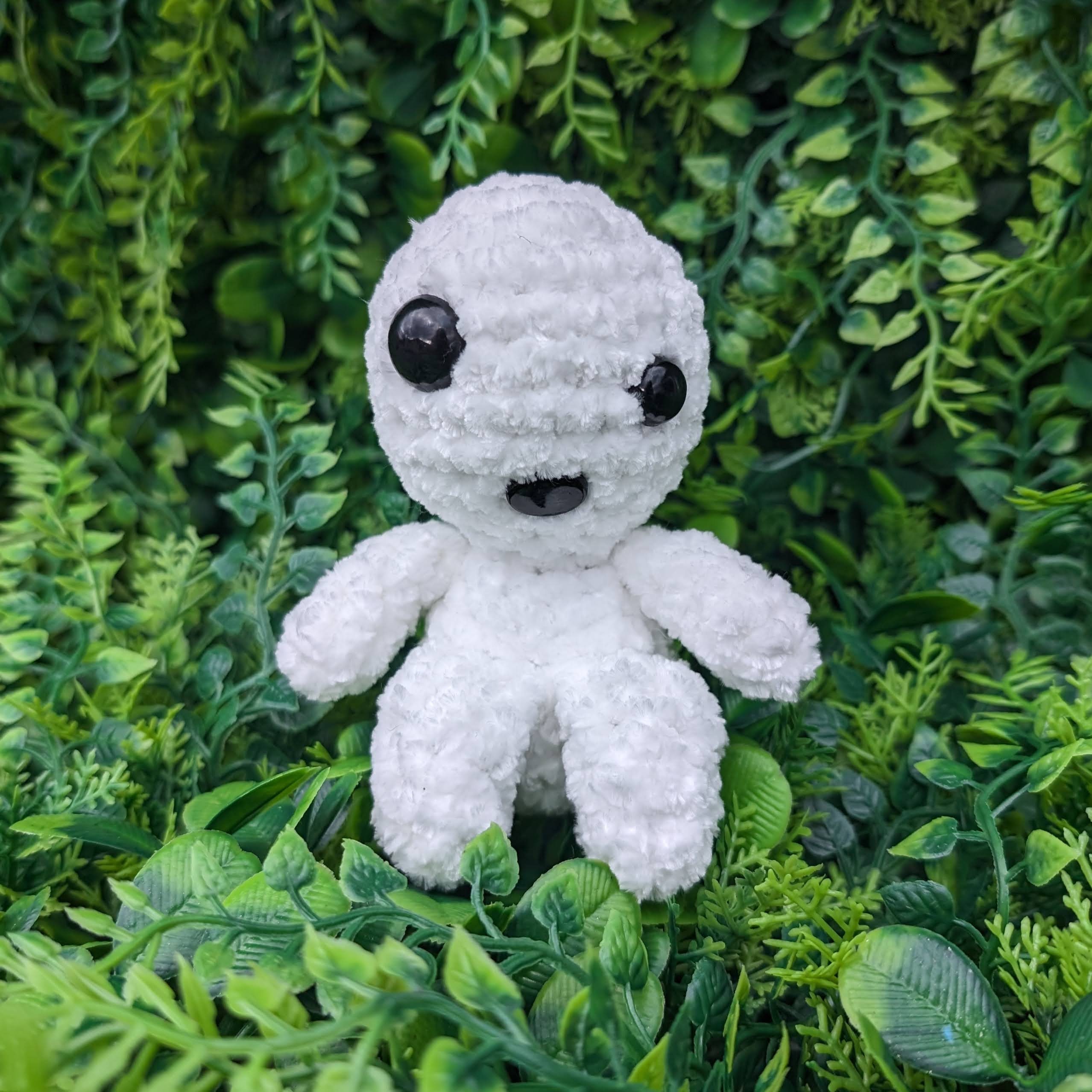 MTO Mini Velvet Kodama Tree Spirit Crochet Plushie // Handmade