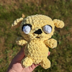 MTO Jake the Dog Chibi Style Crochet Plushie // Adventure Time handmade amigurumi stuffed animal toy cute kawaii gift for her him