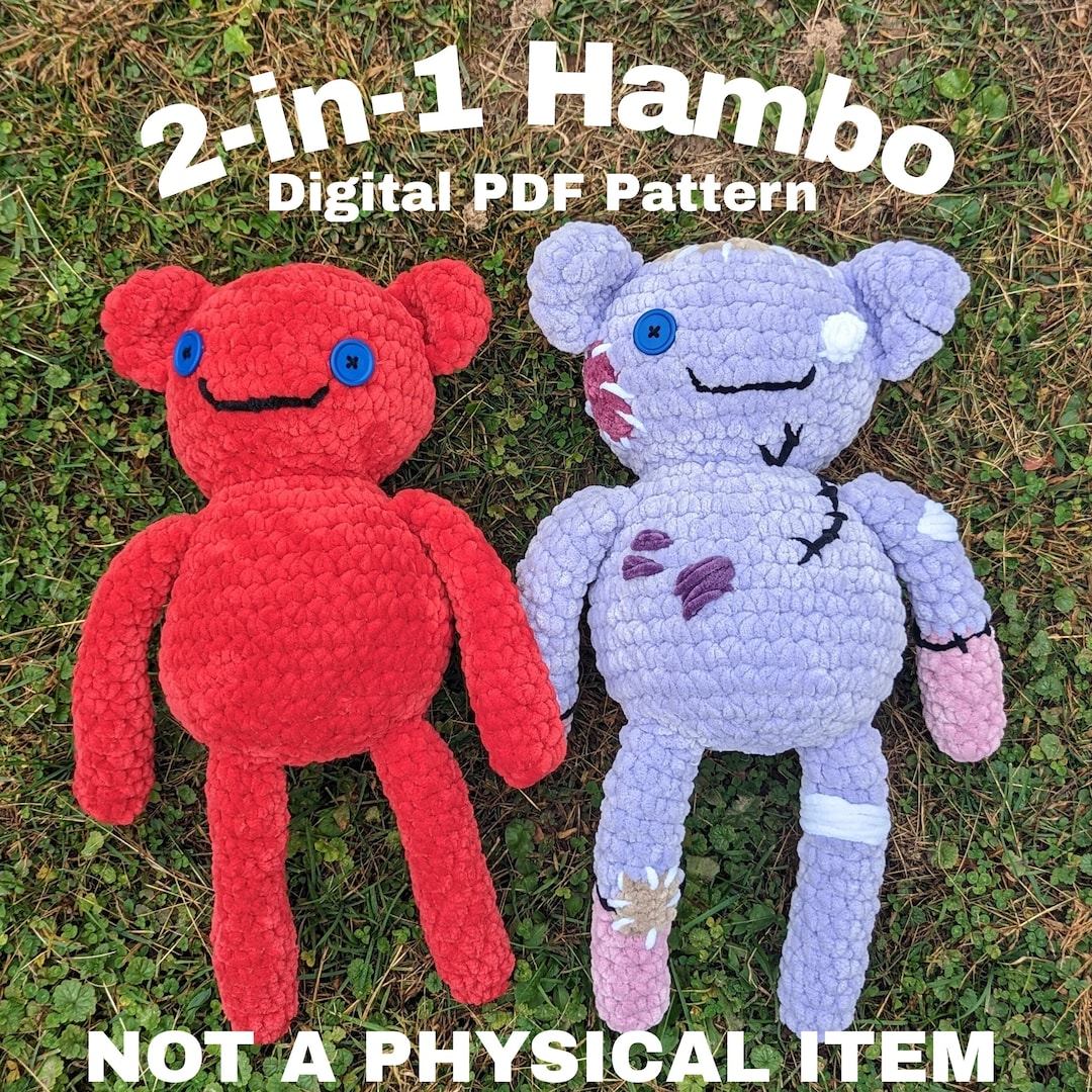 2in1 Hambo Crochet Amigurumi Marceline Bear Plushie Pattern Etsy