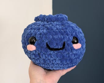 かわいいブルーベリーのぬいぐるみ、かわいい食べ物枕、フルーツフード