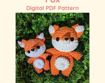 Fox Pattern // Pdf File - NOT PHYSICAL ITEM // amigurumi kawaii tutorial crochet instructions