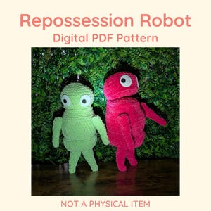 Repossession Robot Pattern // Pdf File - NOT PHYSICAL ITEM // amigurumi video game kawaii tutorial crochet instructions