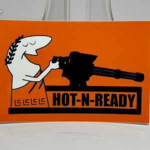 HOT-N-READY Mini-Gun Sticker — 160th / M134 Inspired EDC Decal — Military Tactical