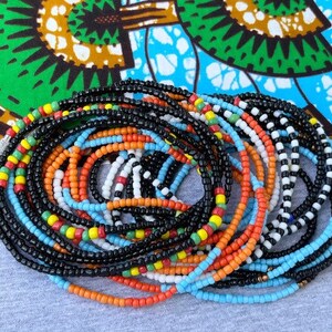 African waist beads with clasps, removable NONE  stretchy waist beads, Waist beads for weight loss, gold African waist beads, black-owned