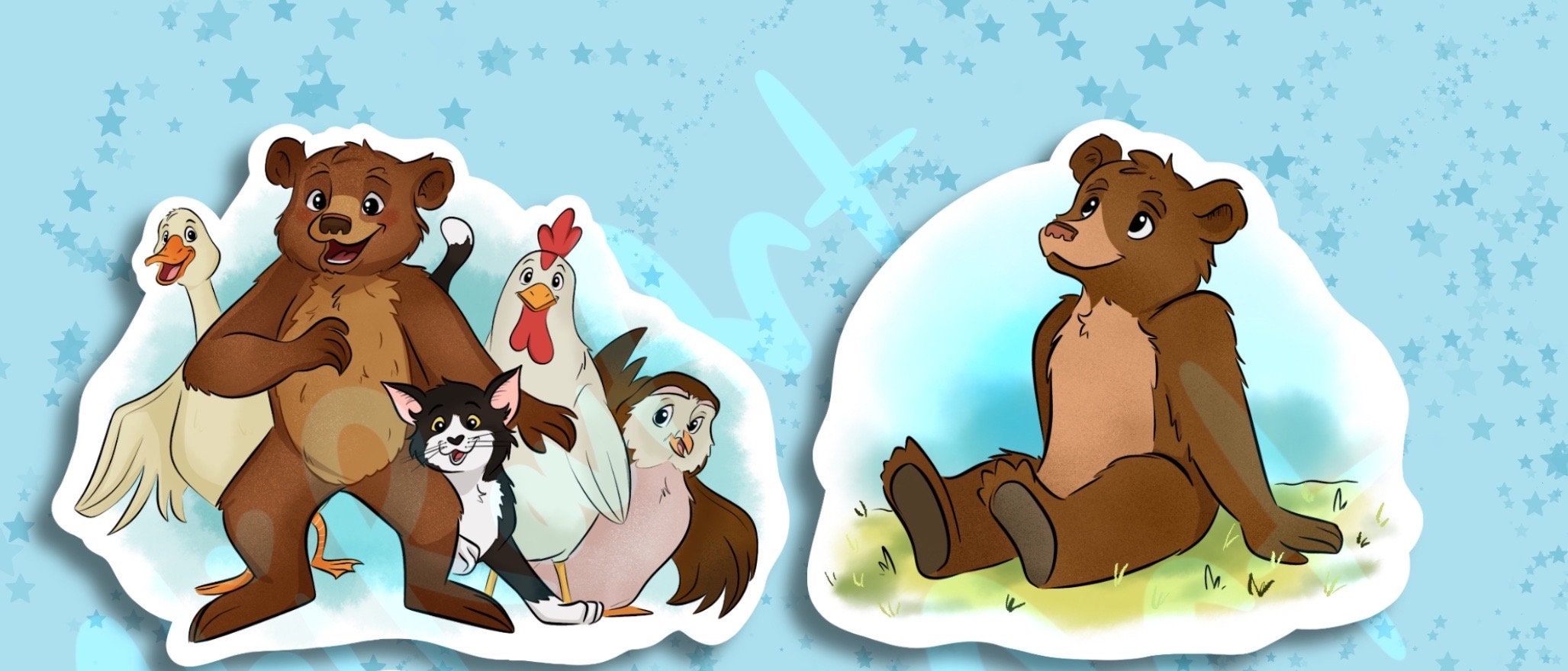 90s  Sticker Pack Bear