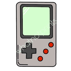 Retro-Handspiel PNG transparenten Hintergrund Kommerzielle Nutzung OK Clipart Sofortiger digitaler Download