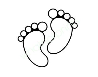 Immagini clipart di impronte di piedini di neonato: PNG e SVG, sfondo trasparente (download digitale)
