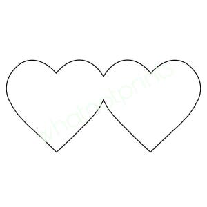 Commercieel dubbel hart voor kaartoverzicht, patroon, sjabloon of sjabloon PNG transparante achtergrond Instant digitale download Clipart
