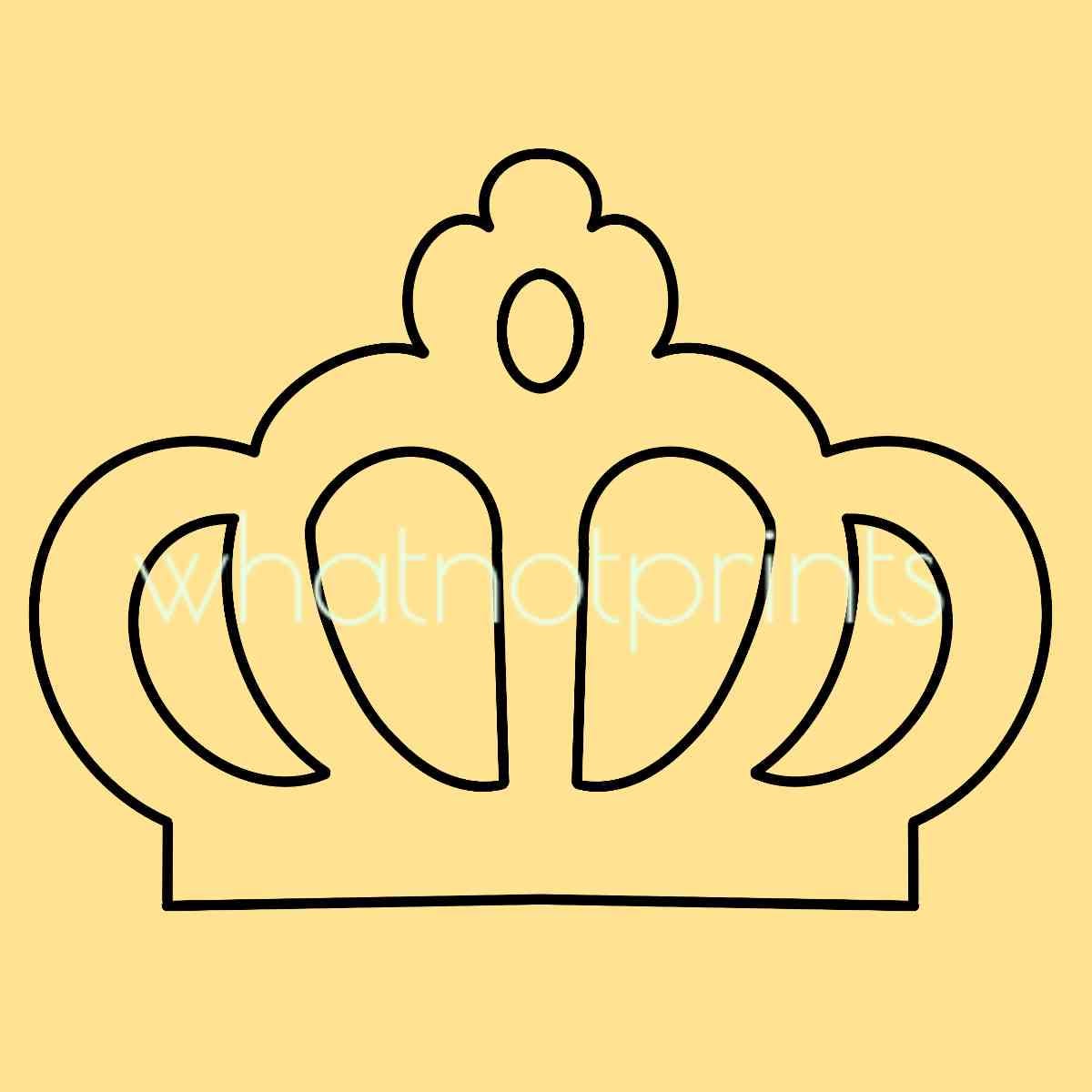 Crown Outline Stencil: Commercial Use PNG & SVG (digital Download - Etsy