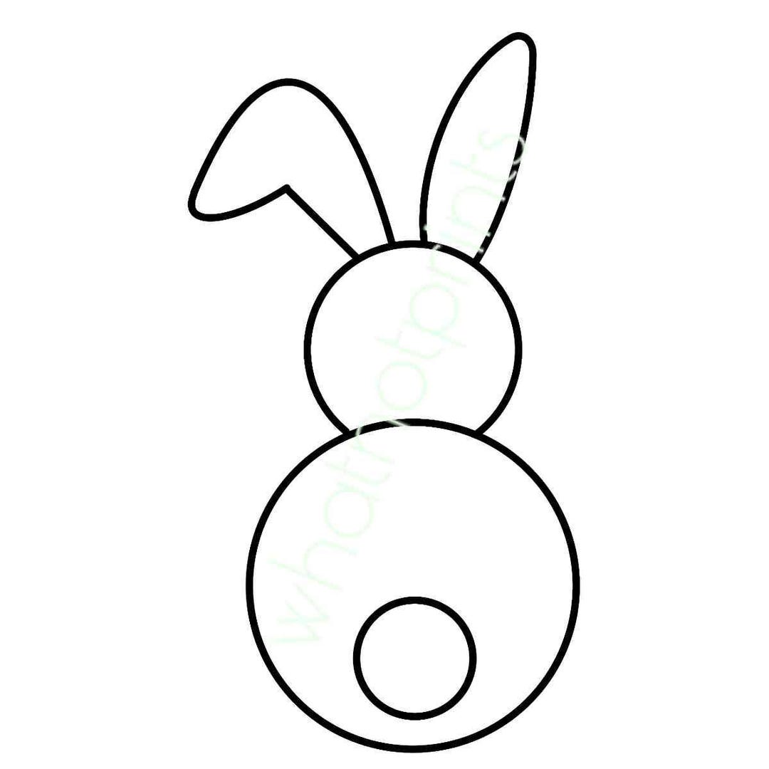Commercial Bunny Rabbit Outline PNG Transparent Background Instant ...