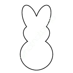 Silhouette de lapin en bonbon, contour, motif, forme, pochoir, modèle Pâques Clipart PNG sur fond transparent Téléchargement numérique intégré