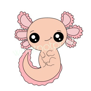 Commercial Or Personal Use Axolotl Png Clipart Transparent Background Instant Digital Download
