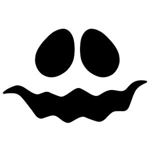 Simple Ghost Jack-O&#39;-Lantern Stencil