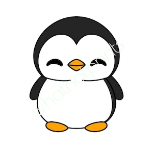Lindo pingüino PNG fondo transparente uso comercial OK Clipart descarga digital instantánea