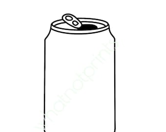 Imagen prediseñada del contorno de una lata de refresco