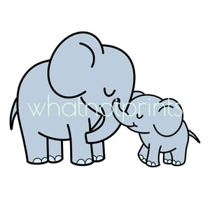 Mamma e bambino elefante commerciale carino festa della mamma PNG sfondo trasparente neonato download clipart