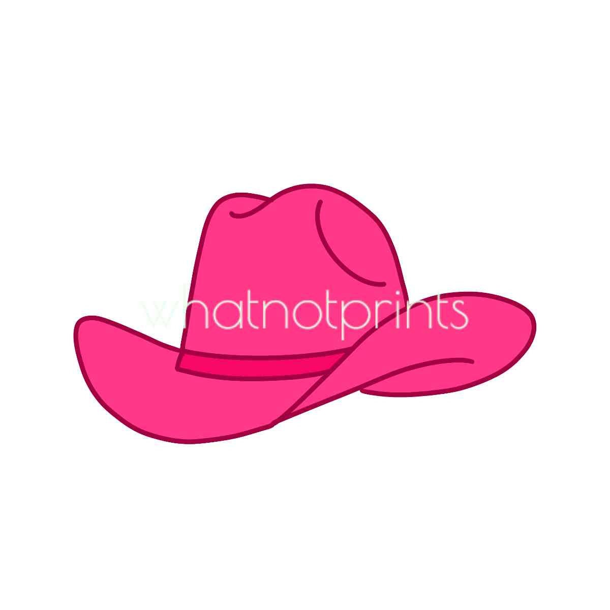 Commercial Pink Cowboy Hat Png Transparent Background Instant Digital
