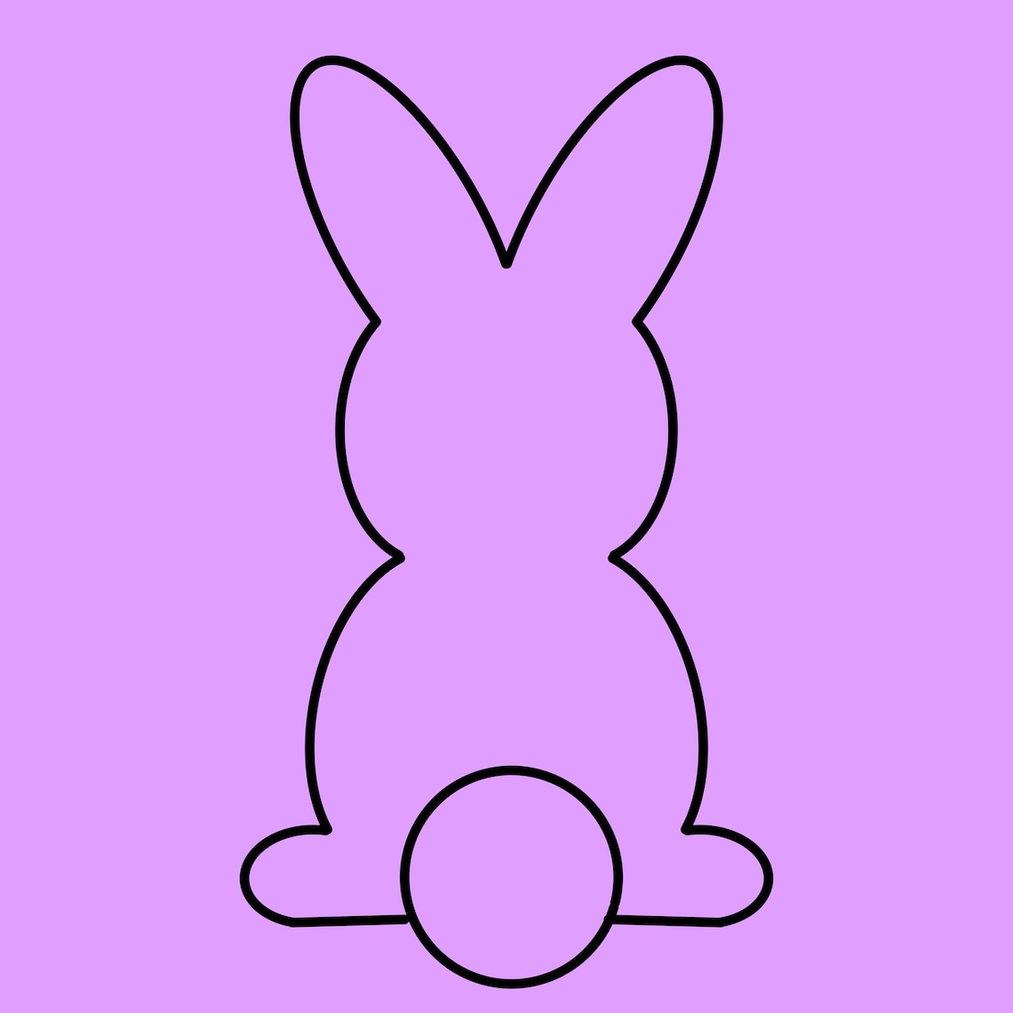 Commercial Bunny Rabbit Outline PNG & SVG Transparent Background High ...
