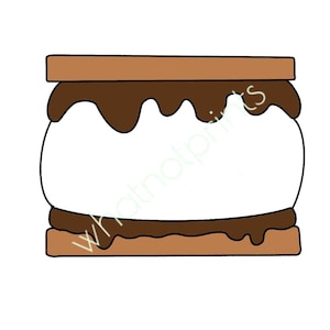 Smores PNG Fundo Transparente Uso Comercial OK Download Digital Instantâneo Clip Art