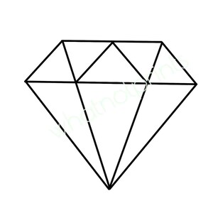 Diamante ou gema em formato PNG, fundo transparente, alta resolução, download digital instantâneo, uso comercial, modelo, estêncil, padrão