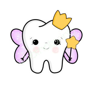 Commercial Fée des dents PNG sur fond transparent Téléchargement instantané des cliparts ou conception d'autocollants
