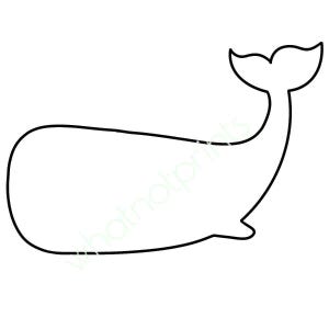 May include: A black outline illustration of a whale against a white backdrop. The whale is shown in profile, with a curved body and a distinctive tail. The design is simple and clean, suitable for various applications.