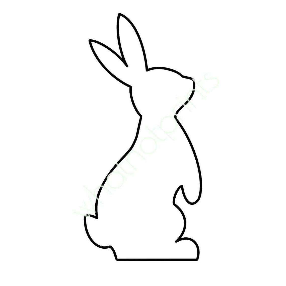 Standing Rabbit Blank Minimalist Standing Bunny Outline PNG - Etsy