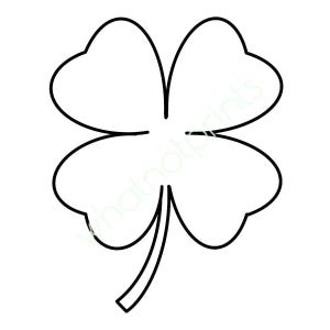 Trèfle à quatre feuilles commercial Contour, forme, motif, pochoir ou modèle PNG et SVG sur fond transparent Téléchargement numérique instantané