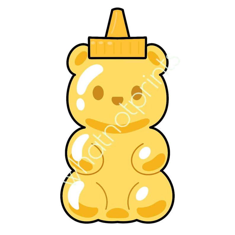 Honey Bear PNG Transparent Background Clipart Instant Digital Download ...