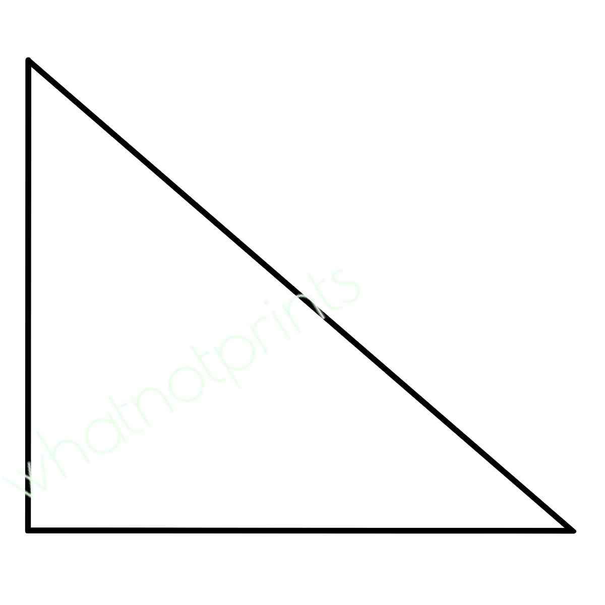 Right Triangle Outline Stencil: Commercial Use PNG SVG (digital ...