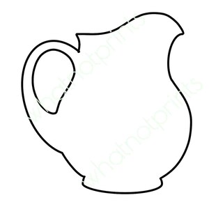 Commercial Drink Pitcher (Water, Tea, Lemonade) PNG & SVG Transparent Background Instant Digital Download