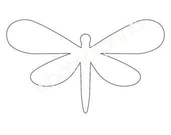 May include: A simple line drawing of a dragonfly with four wings and a long, thin body.