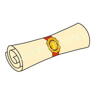 Kommerziell Rolled Diplom Mit Siegel & Rot Band PNG Clipart Transparent Hintergrund Sofort Digitaler Download