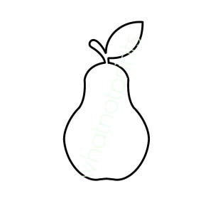 Clipart commerciale di pere PNG con sfondo trasparente, modello per download digitale istantaneo, stencil, contorno, forma, silhouette