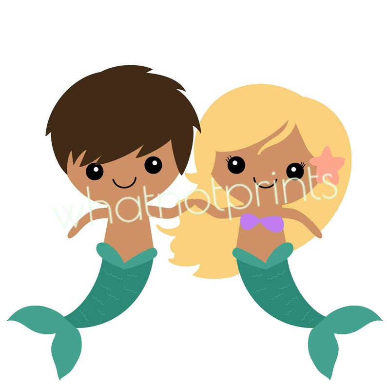 Commercial Mermaid and Merman Png Transparent Background Instant ...