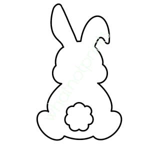Kaninchen Umriss Ostern Clipart PNG transparenten Hintergrund hohe Auflösung Sofortiger digitaler Download