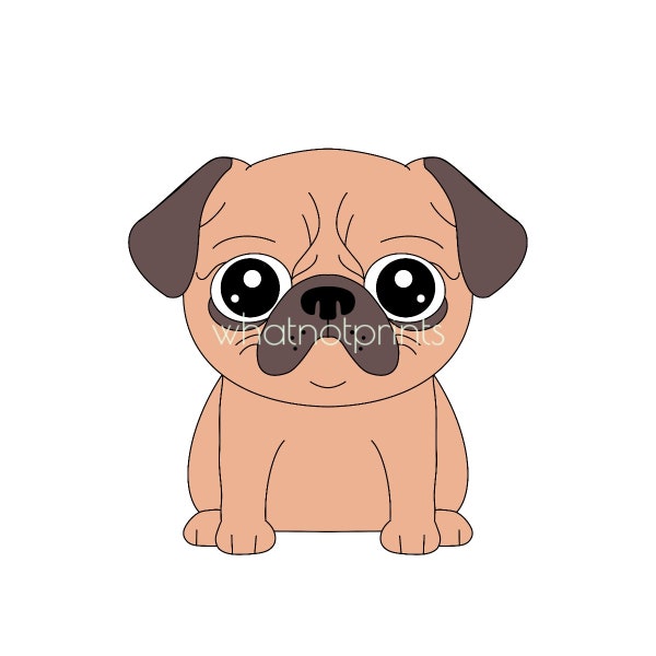 Commercial Pug Png Transparent Background Instant Digital Download