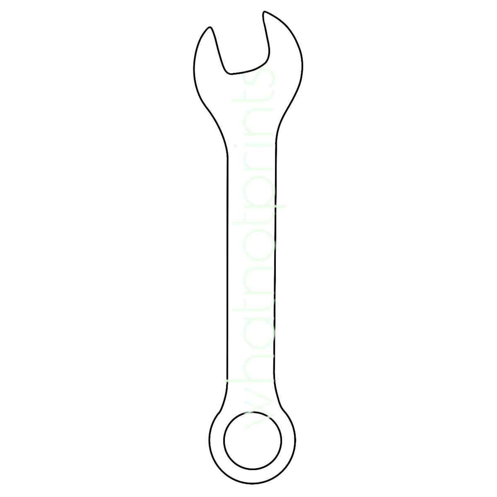 Wrench Template.pdf Wrench Outline PNG - Etsy