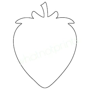 Contorno de fresa comercial, plantilla, forma, patrón, silueta, clipart PNG fondo transparente descarga digital instantánea
