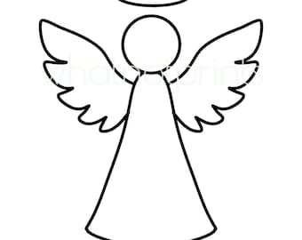 Angel Outline Clipart: Halo, Transparent PNG (Digital Download)