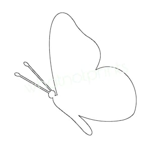 Commerciële vliegende vlinder sjabloon, stencil, patroon, omtrek, clipart, vorm PNG transparante achtergrond Instant Digitale download