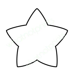 Puede incluir: Un contorno en blanco y negro de una estrella de cinco puntas.