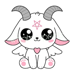 Baphomet mignon commercial Png fond transparent Téléchargement numérique instantané