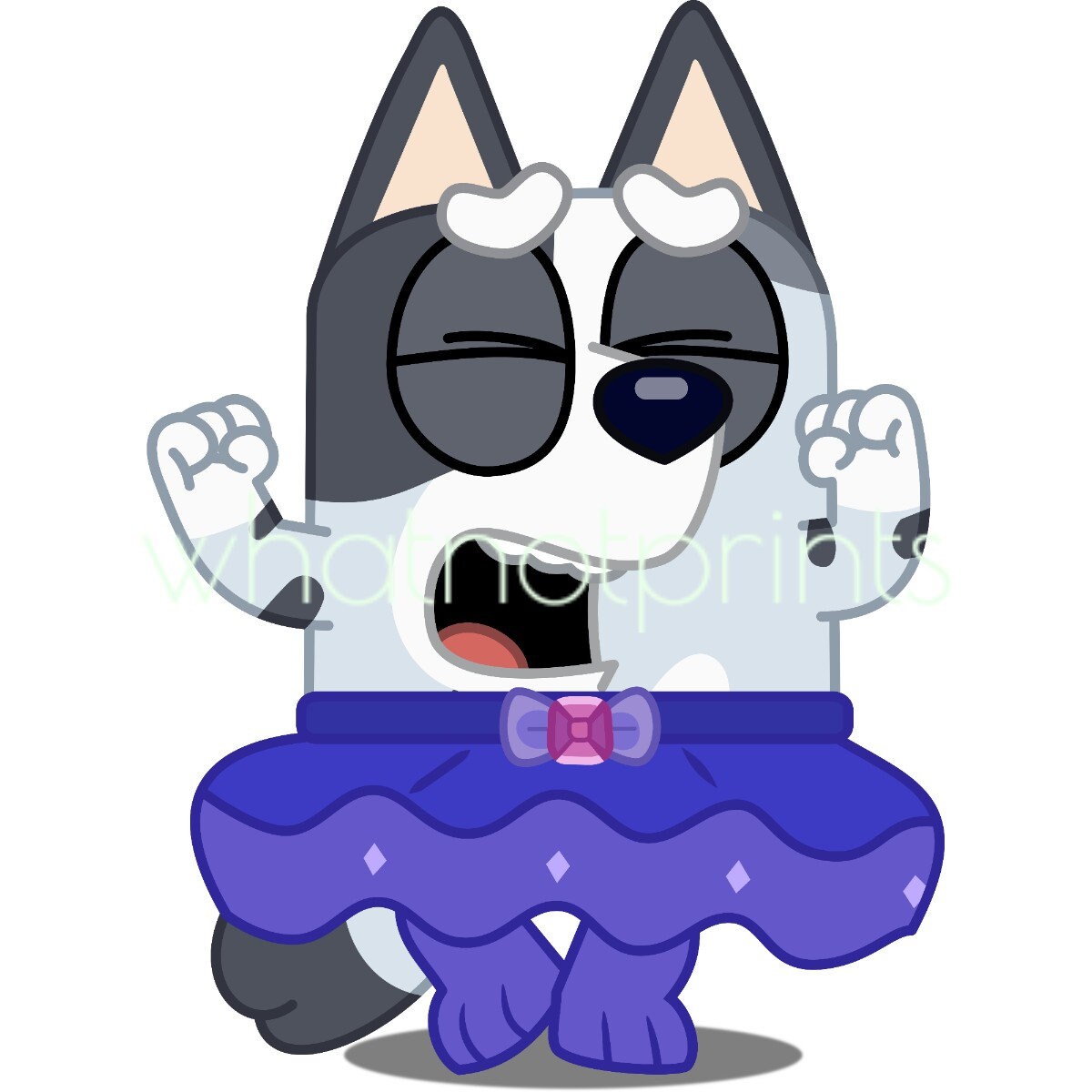 Bluey Muffin Heeler Ballerina Transparent Background Etsy