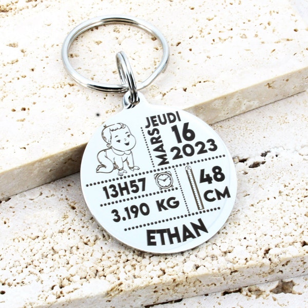 porte clé personnalisé naissance bébé, annonce grossesse, idée cadeau pour maman,  cadeau fête des grand mères