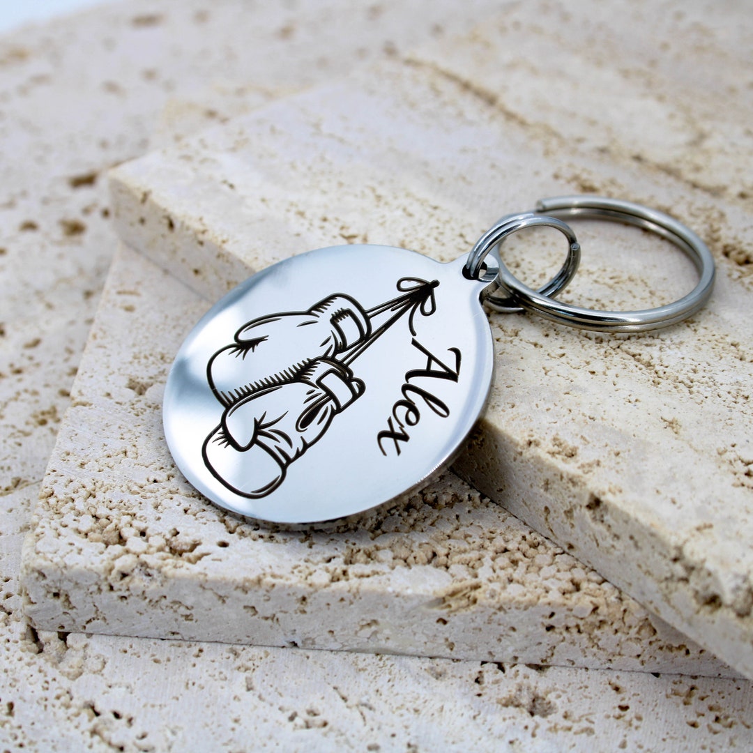 Personalized Boxing Glove Key Ring, Gift for Boxer, Men's Gift Idea, Boxer Key Ring Etsy